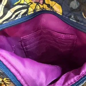 Vera Bradley Triple Zip Crossbody Bag African Violet Design RETIRED thumbnail 9