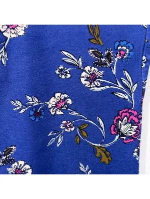 Old Navy Pixie Blue Floral Pants Size 12 thumbnail 4