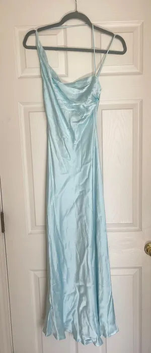 Bardot MINT Women's Asymmetric-Hem Satin Dress thumbnail 5