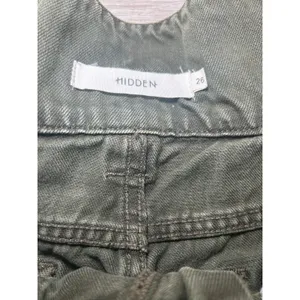 Hidden Belted Olive Green Jeans High Waist Straight Leg‎ Denim Size 26 thumbnail 3