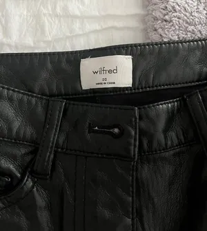 Aritzia Melina Leather Cropped Pants thumbnail 2
