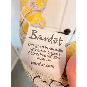Bardot Floral Midi Dress Womens‎ 8/M Yellow Lace Up Boho Summer Tropical V-Neck thumbnail 9