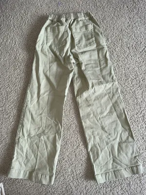 OAK+FORT Green Wide Leg Pants thumbnail 3
