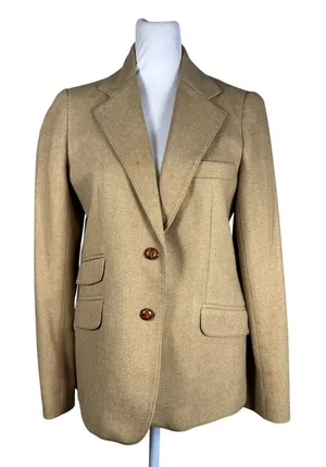 Vintage ‘90s Londonderry by Peabody Tan Wool Blend Single Breasted Blazer thumbnail 1