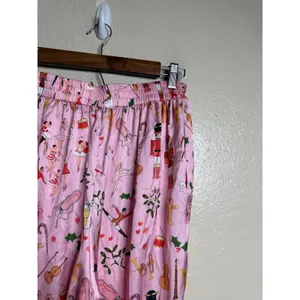 karen Mabon Pink Nutcracker Ballet Christmas Satin Pajama Pants size L thumbnail 9