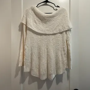 Anthropologie‎ Moth Lucerne Off-the-Shoulder Sweater Cream White Size M thumbnail 3