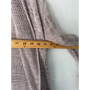 Knox‎ Rose Women's Mauve Knit Open Cardigan Sweater M Lightweight Boho Casual thumbnail 6