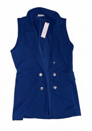 Timing Double-Breasted Sleeveless Blazer Vest thumbnail 1