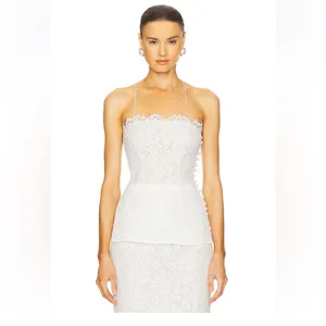 HELSA The Forever Audrey Lace Camisole Elegant White Lace Top S thumbnail 3