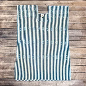 Tuckernuck Ivory Blue Stripe Mini Sullivan Embroidered Canvas Caftan Tunic Small thumbnail 7