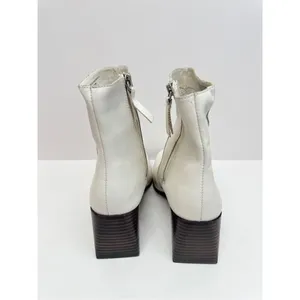 Blondo Boots Salome Ivory‎ Leather Waterproof Block Heel Ankle Booties Size 6.5 thumbnail 7