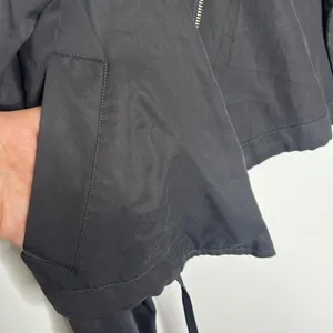 Abercrombie & Fitch Gray Drape Moto Cargo Utility bomber Jacket thumbnail 6