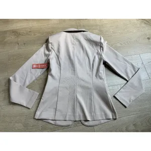 NWT ICHI Kate Knit Blazer doeskin‎ single button stretch beige $109 size S 2 thumbnail 2