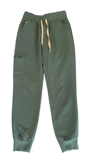 FIGS Zamora Joggers Scrub Bottoms Olive Green Womens Size XXS Petite thumbnail 1