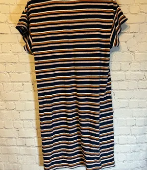 Striped Henley Tee Dress, M thumbnail 3