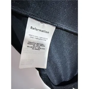 Reformation Breslin Midi Dress Black Sparkle Metallic Night Sky Size Large thumbnail 11