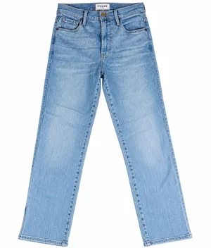 FRAME Le Sylvie Crop Jeans Womens 26 Blue Med Wash High Rise Slim thumbnail 1
