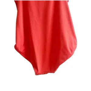 Michael Kors One Peice Faux Wrap Swimsuit Gold Tone Ring Accent Size 10 Orange thumbnail 4