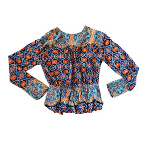 Free‎ People Falling For You Floral Print Peplum Top Boho Cropped Small thumbnail 7