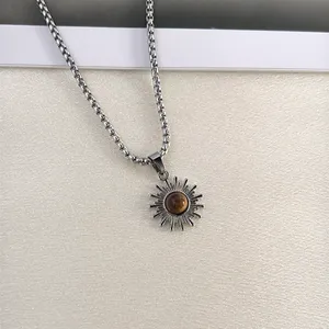 Sun Pendant Necklace for Men Women Streetwear Punk Hip Hop Unisex Necklace thumbnail 2