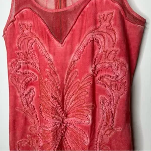 Free People Ice Ice Baby Embellished Sleeveless Mini Dress in Pink Lemonade L thumbnail 7