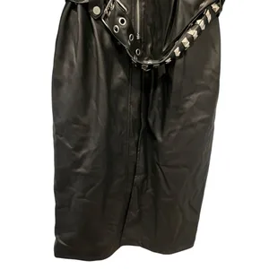 Dolls Kill Current Mood NWT Circuit Breaker Moto Trench Coat Sz XL Vegan Leather thumbnail 12