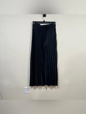 NWT ZARA NEW WOMAN HIGH WAIST PLEATED MIDI SKIRT BLACK size XS thumbnail 6