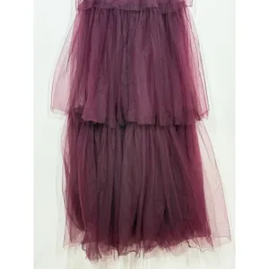 Lulus Unforgettable Poise Maxi Dress Women's XS Plum Purple Tulle Tiered NWT thumbnail 12