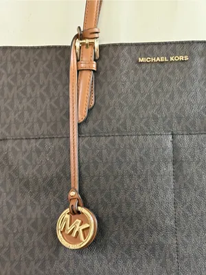 Michael Kors Brown Signature Tote with Tan Leather Straps thumbnail 5