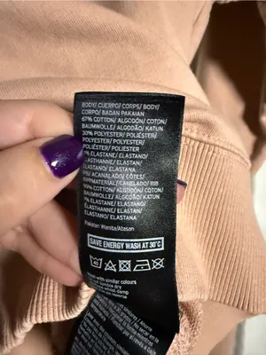 Ivy Park Blush Pink Raised Black Graphic Pullover Crewneck Sweater Size Medium thumbnail 7