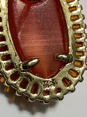 Kendra Scott Ellie Baguette Stud Earring & Matching AB Fiery Coral Necklace thumbnail 9