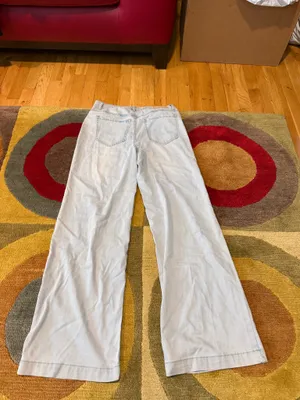 Bianco Jeans Denim Light Wash Low Rise Wide Leg Lightweight Size 26 Waist thumbnail 5