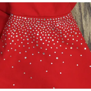 Calvin Klein Womens Embellished Bell Sleeve Back Zip Dress CD4CC3D8 Red 6 thumbnail 8