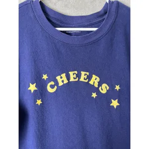 Anthropologie Cheers‎ Graphic Sweatshirt Navy Star Print Crewneck Pullover XS thumbnail 2