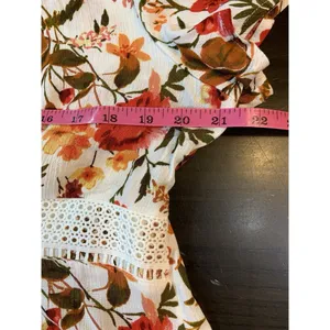 Torrid Cottagecore Babydoll Crochet Trim Top Women 2X Floral Lace Up Tassel Boho thumbnail 10