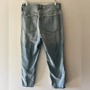 Abercrombie & Fitch Annie High Rise Girlfriend Light‎ Wash Zipper Jeans thumbnail 5