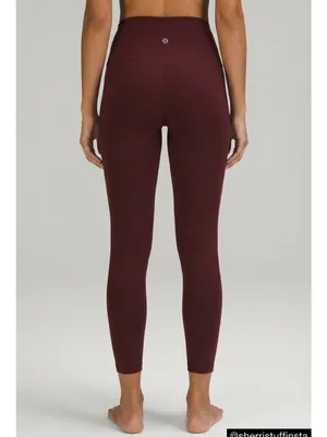 EXCELLENT Lululemon Unlimit High-Rise Tight 25" Red Merlot Nulu Yoga Leggings 4 thumbnail 2