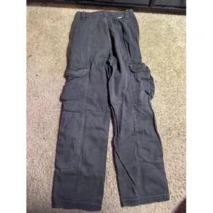 Billabong Gray Cargo Pants Wide Leg Utility Trousers‎ Womens Size 24 Charcoal thumbnail 6