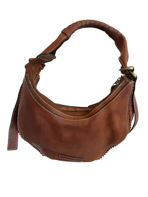 BCBGMaxAzria Brown Y2K Purse Shoulder Bag 2000s Retro Vintage Small Boho Slouch thumbnail 6