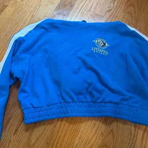 ⭐️Garage Bright Blue Hoodie with White Patch Detail thumbnail 1