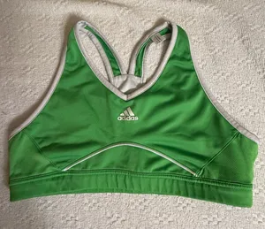 Adidas Vibrant Green Sports Bra thumbnail 1