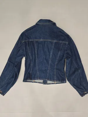 Veronica Beard Imari Denim Jacket In A Dark Blue Wash Size S thumbnail 5