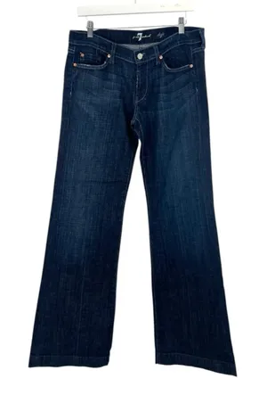 7 for all‎ mankind dojo dark wash long inseam jeans sz 31 thumbnail 1