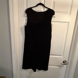 R&M Richards Velvet Shift Dress Brown Large XL Pearl Chain Vintage‎ Cocktail thumbnail 4