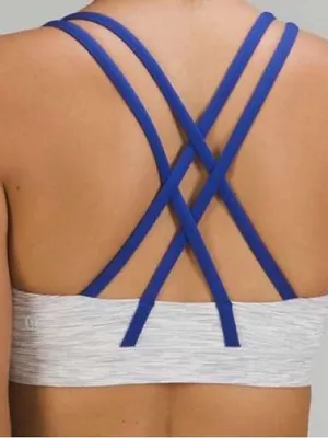 lululemon athletica Blue Crisscross Strappy Sports Bra thumbnail 1