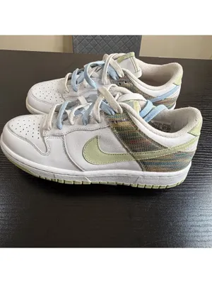 Size US 7.5 Y3 NIKE DUNK LOW White/Pistachio-Ice Blue Women's thumbnail 8