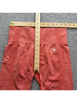 Gymshark Vital Seamless High Waisted Leggings Coral Orange Marl Women’s M Gym thumbnail 3