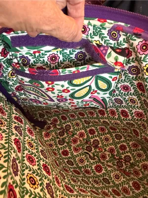 Vera Bradley Quilted Laptop Sleeve - Purple, Green & Pink Floral thumbnail 3