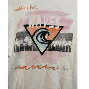 Billabong Womens Quarter Zip Hoodie White Graphic Nothing But Waves Surf S‎ thumbnail 9