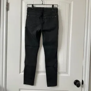 7 For‎ All Mankind Ankle Skinny Jeans Black Wash Denim Size 28 thumbnail 4